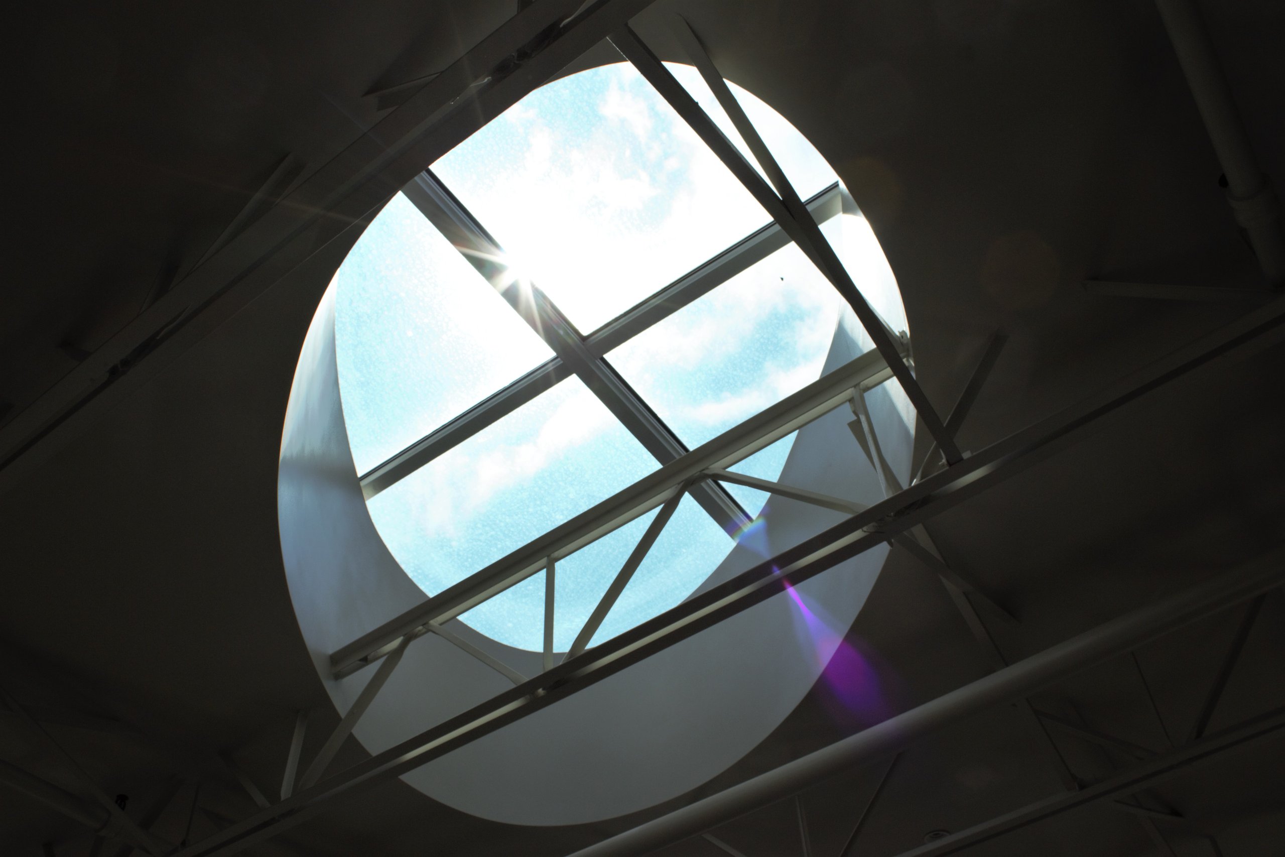 The skylight in the Alloy Loft at Billy Penn Studios