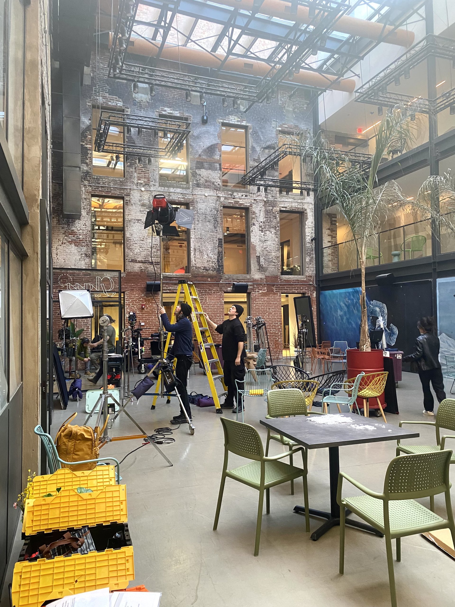 The atrium at Billy Penn Studios, used as a filming location