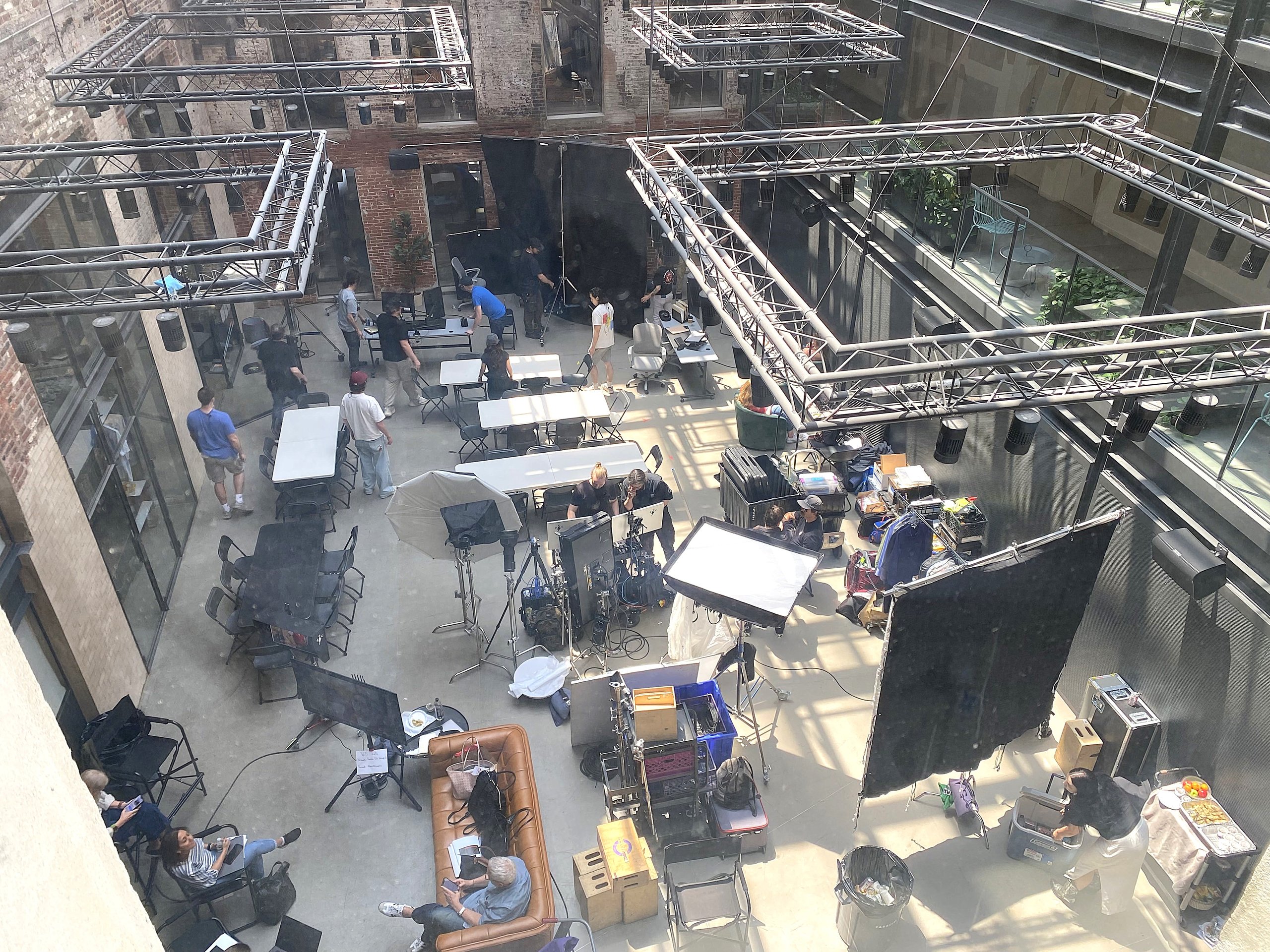 A film set at Billy Penn Studios, a Philadelphia filming and photography location near Fishtown and Northern Liberties