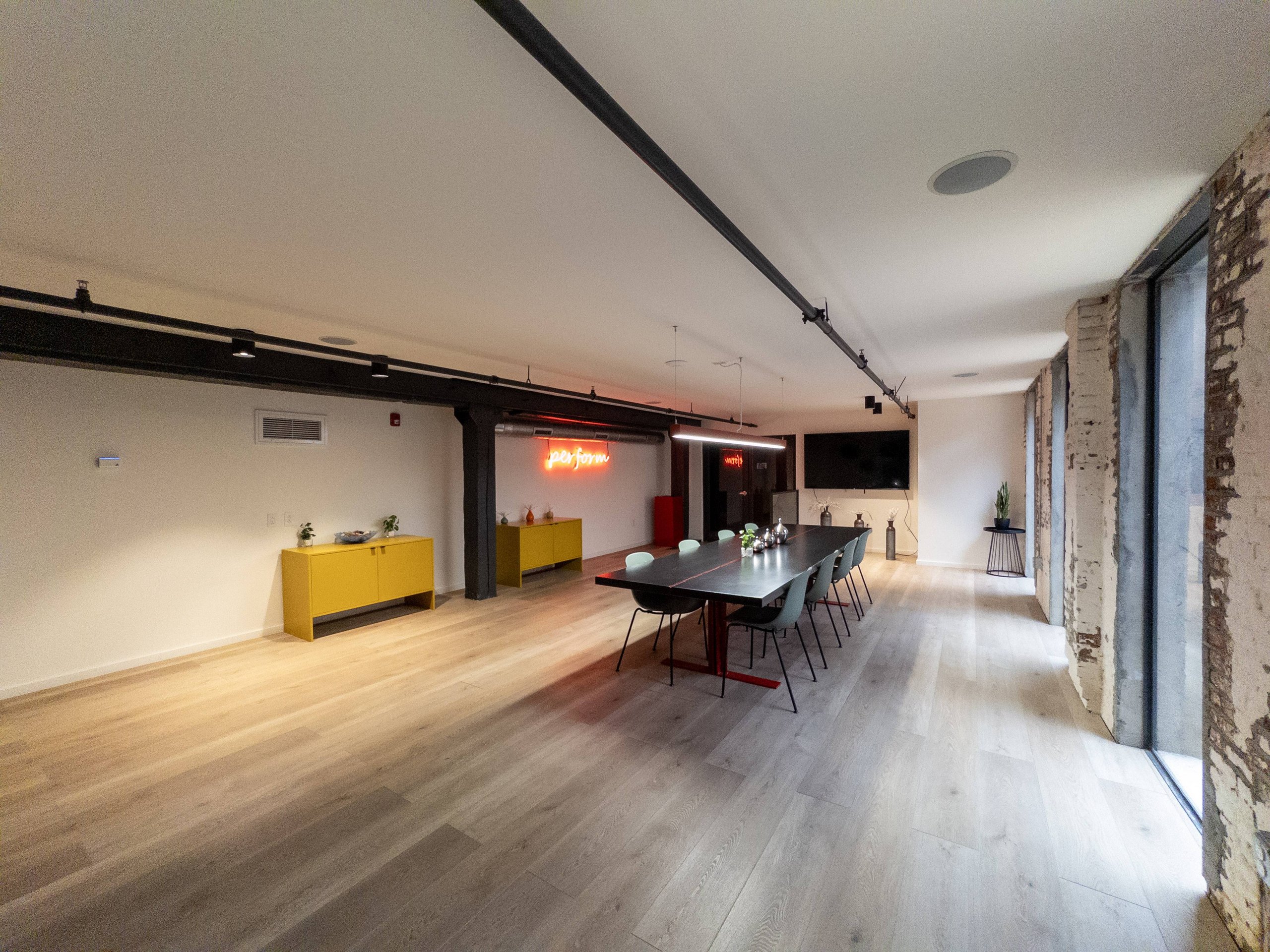 A shared conference room at Billy Penn Studios