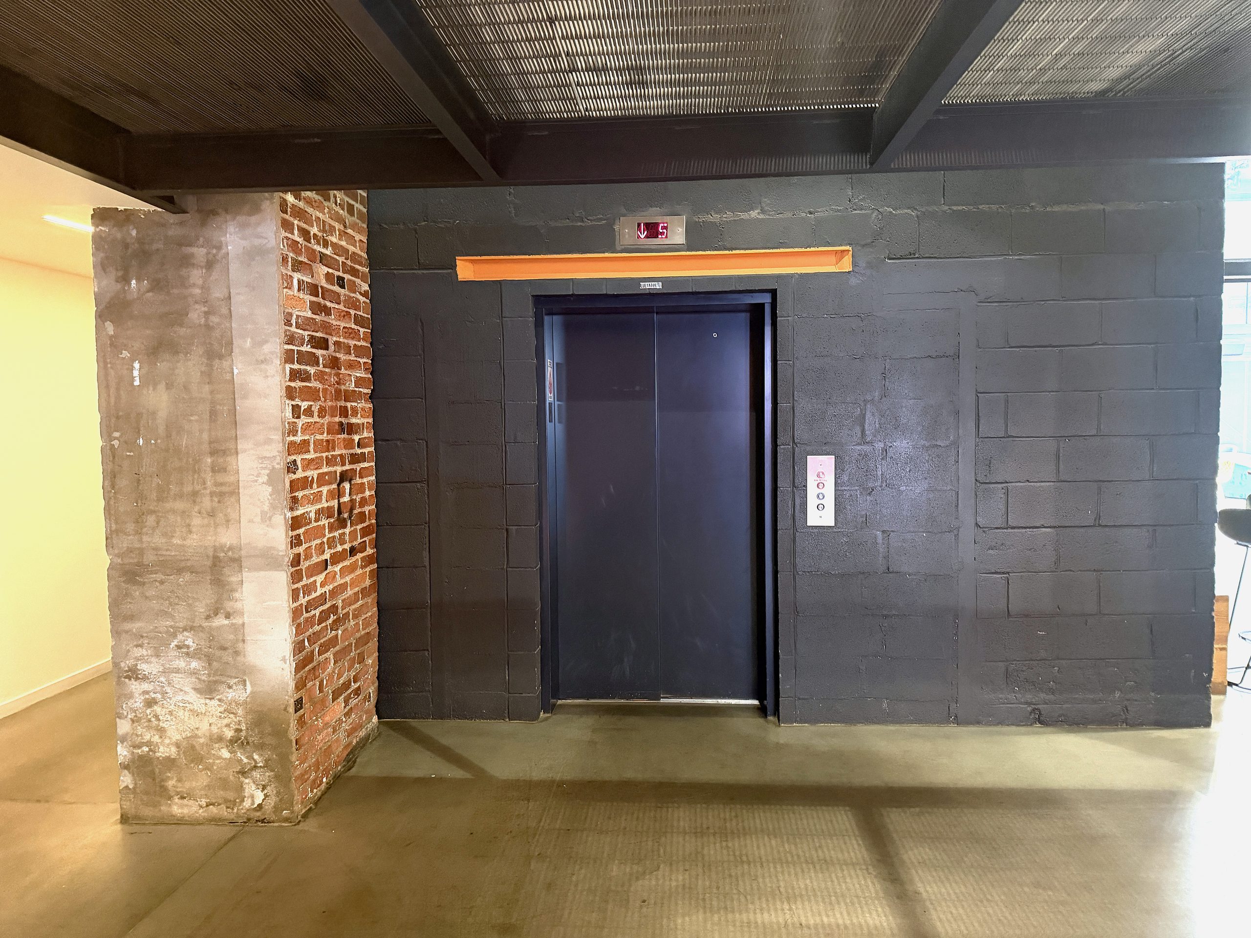 The passenger elevator at Billy Penn Studios, 1516 N 5th Street, Philadelphia