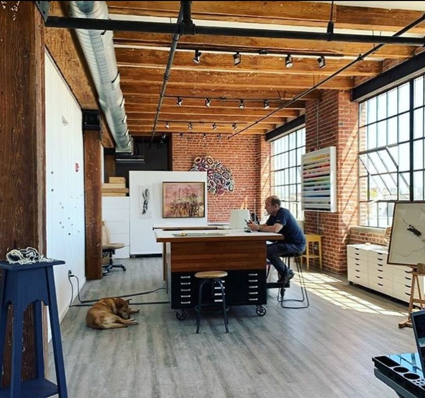 Makers and artists working in flex space at Billy Penn Studios