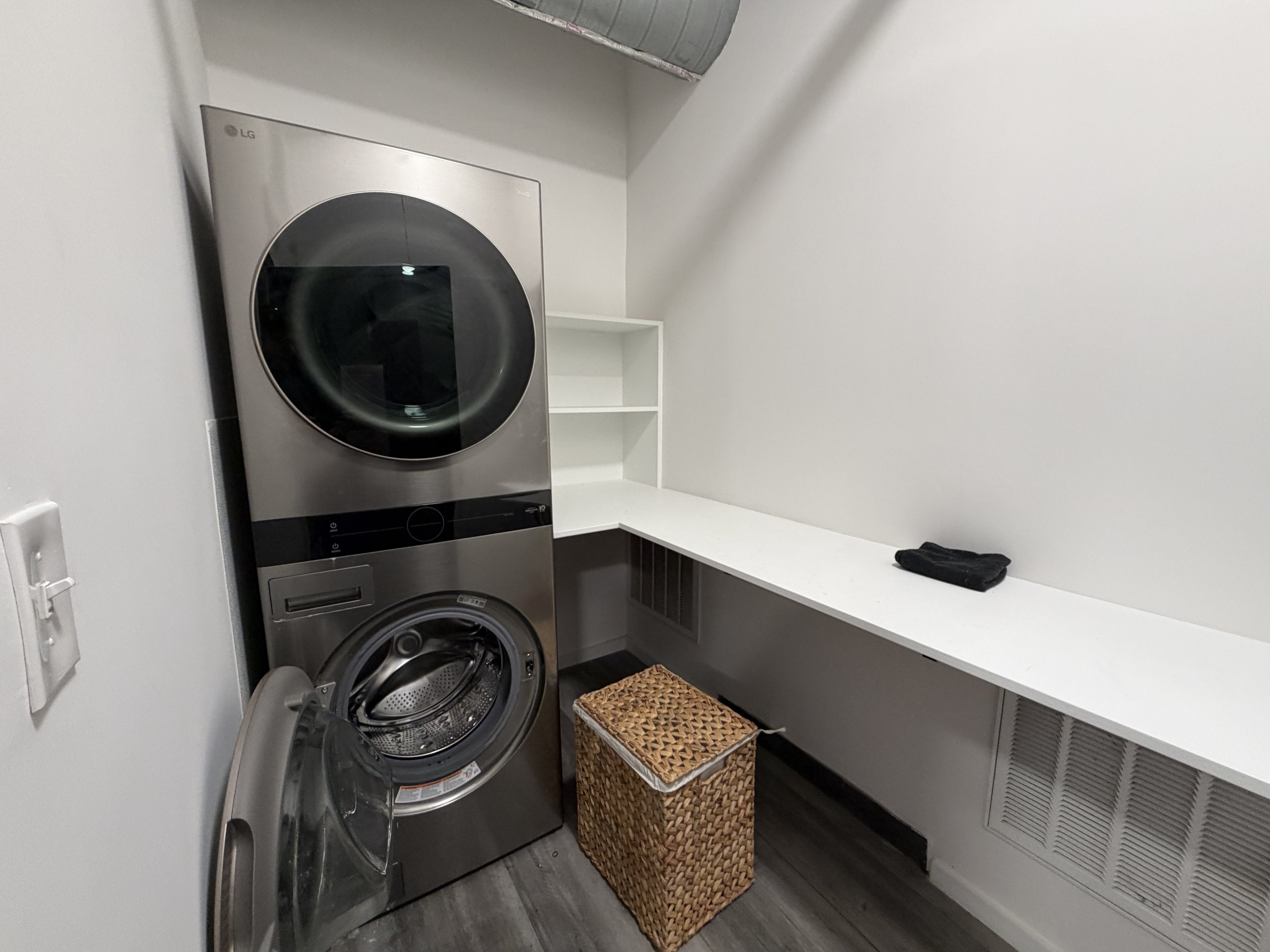 The on-site laundry for the salon suites at Billy Penn Studios